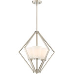 Nuvo Lighting - Nuvo Lighting 60/6245 Nome - Three Light Pendant - Shade Included: TRUE Warranty: 1 Year Limited* Number of Bulbs: 3*Wattage: 100W* BulbType: A19 Medium Base* Bulb Included: No