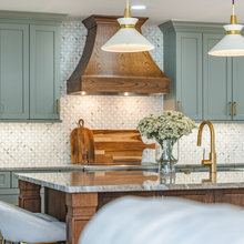 blue gray kitchen