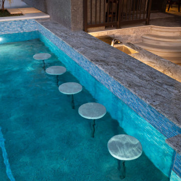 Custom Pool, Spa and Patio Area