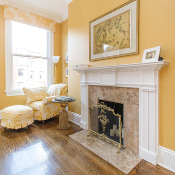 Warm and cheerful toile Master Bedroom