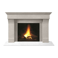 50 Most Por Fireplace Mantels For 2019 Houzz Fireplace Stone Mantel 1110 556 With Filler Panels Natural No Hearth Pad