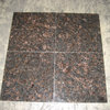 Tan Brown Granite Tiles, Polished Finish, 12"x12", Set of 40