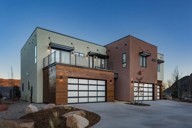 Example of a trendy home design design in Albuquerque
