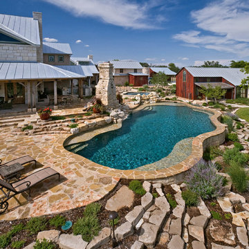 Fredericksburg/Grapetown Texas Ranch Pool/Spa/Waterfall