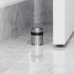 Luxe Knurled Door Stop Brushed Stainless - Drawer & Cabinet Hardware