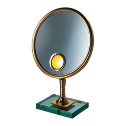 Miroir Brot - Miroir Brot Petite Elegance on a Glass Base - Makeup Mirrors