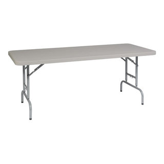 6 foot Height Adjustable Light Gray Resin Multi Purpose Table ...