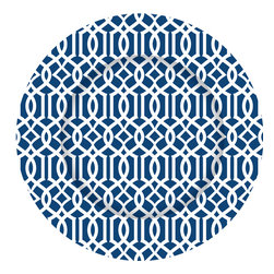 Navy Blue Trellis Charger Plate - Charger Plates