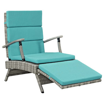 Envisage Outdoor Patio Chaise Lounge Chair - Modern Design UV-Resistant Wicker