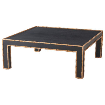 Faux Bamboo Square Cocktail Table