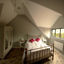 guest bedroom with armoire