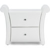Victoria Matte PU Leather 2 Storage Drawers Nightstand Bedside Table, White