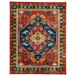 Karastan Rugs - Karastan Rugs Mozambique Area Rug - Inspired by Southwestern art, the Kaleidoscope Mozambique Area Rug by Karastan Rugs brings bold style into any space with its oversize medallion design in rich colors. Machine tufted with premium SmartStrand Triexta synthetic yarn, this area rug offers an irresistible plush feel plus superior strength stain resistance and vivid color clarity that withstands everyday wear. Available in runners, 5x8, 8x10, and other popular sizes, this collection is a great choice for adding style to a variety of spaces in your home such as living rooms, bedrooms, dining rooms, and more. This exquisite collection beautifully blends avant-garde aesthetics with Karastan Rug's legendary quality for a durable design that you can depend on in your everyday moments.