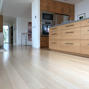 Beautiful Light Ash Floors in Comtemporary Setting