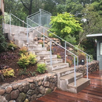 Mill Valley Entry and entertaining terrace