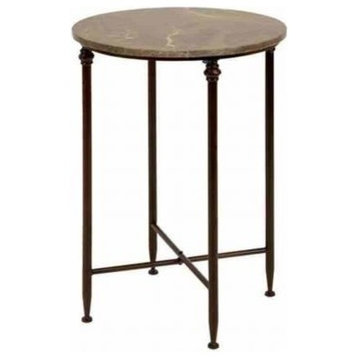 Traditional Black Metal Accent Table 53804