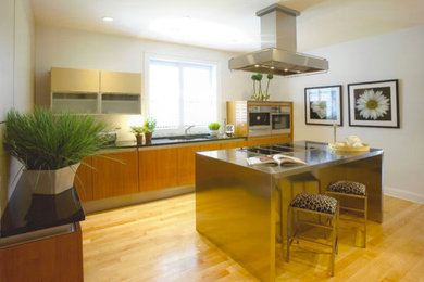 Inspiration for a contemporary kitchen remodel in New York