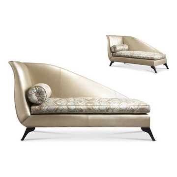 Leather Chaise Sofa & A Chaise Lounge