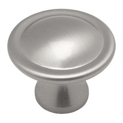 Cosmas - Cosmas 4539SN Satin Nickel Cabinet Round Knob, 1-1/8" Diameter, Set of 5 - Cabinet And Drawer Knobs