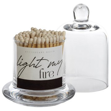 Light my Fire 150 Pack Safety Matches, Glass Dome Jar, White