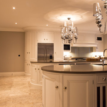 Beautiful Handmade Kitchen And Dining Room In A Combination Of Painted & Walnut