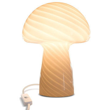 Brightech Mushroom Table Lamp White