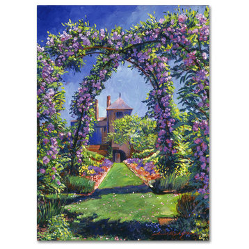 David Lloyd Glover 'English Rose Arbor' Canvas Art, 14"x19"