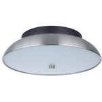 Craftmade Lighting - Craftmade Lighting X6813-FBBNK-LED Soul - 12.5 Inch 20W LED Flush Mount - The sleek metal dome of our new Soul flushmount CoSoul 12.5 Inch 20W L Flat Black/Brushed P *UL Approved: YES Energy Star Qualified: n/a ADA Certified: n/a  *Number of Lights:   *Bulb Included:Yes *Bulb Type:LED Disk *Finish Type:Flat Black
