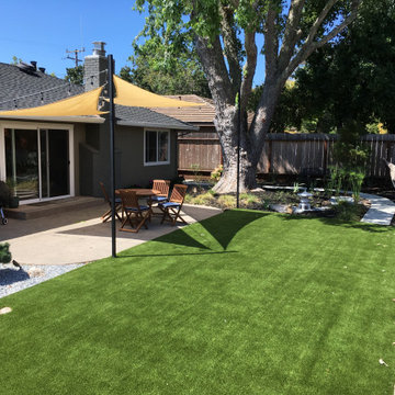 Backyard landscape with Asian influence