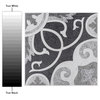Leven Encaustic 7.75" x 7.75" Ceramic Floor and Wall Tile, Grey