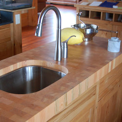 Douglas fir Custom Island Chop-block Top - Kitchen Islands And Kitchen Carts
