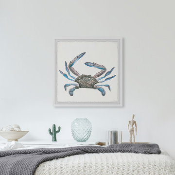 "Big Blue Crab" Framed Painting Print