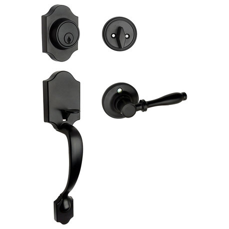 Villa Design Matte Black Door Lever, Valhala Handle Set
