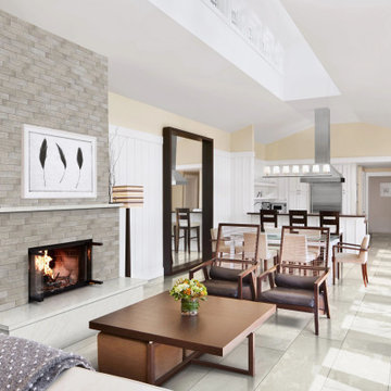 Glam Porcelain Living Room