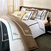 Hotel Collections 300 Thread Count Cotton Duvet Cover Set Twin Mocha/Honey