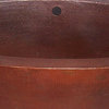 Double Wall Oval Hammered Copper Bath Tub