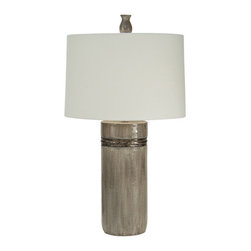 Grey and Black Ceramic Lamp - Table Lamps