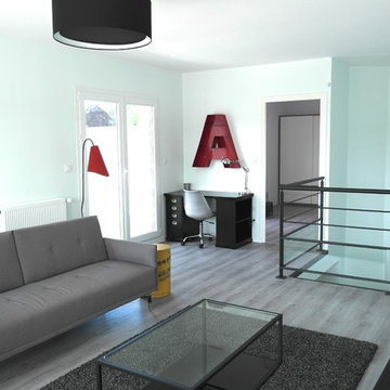 aménagement d'un salon/bureau pour un adolescent