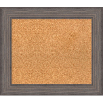 Framed Cork Board, Country BarnWood Wood, 27x23