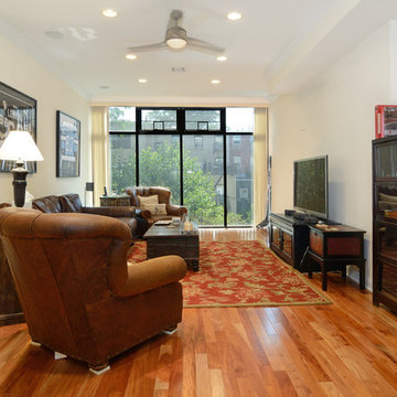 Hoboken Rowhouse with Floor to Ceiling Glass Extension