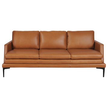 Rica Full Leather Sofa, Tan
