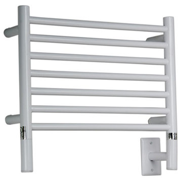 Jeeves Model H-Straight 7-Bar Hardwired Electric Towel Warmer, White