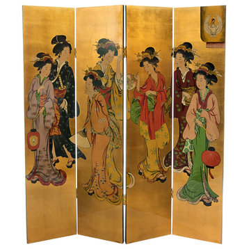 6' Tall Golden Geisha Screen
