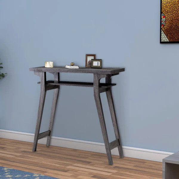 Benzara BM204124 Wooden Console Table with Slanted Leg Support ...
