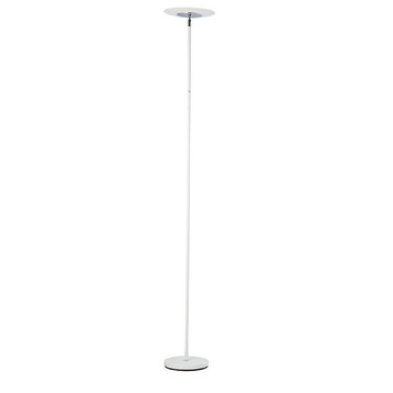 72" Tall "Linea" Adjustable Torchiere LED Floor Lamp, Satin White