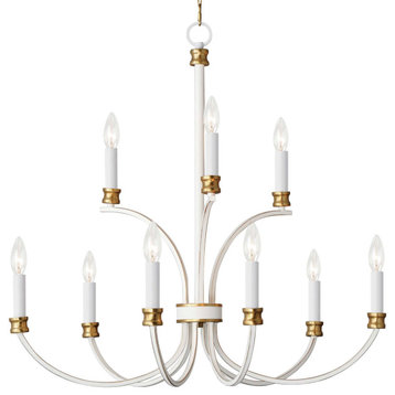 Maxim 11377 Charlton 9 Light 30"W Taper Candle Style Chandelier - Weathered