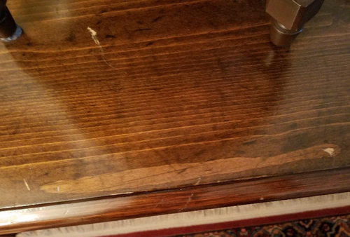 How to repair gouges in wood table