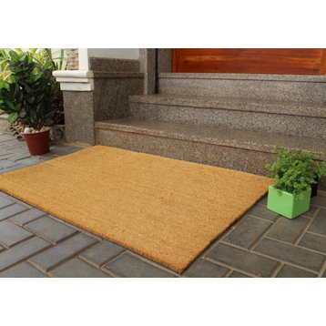 RugSmith Natural Machine Tufted Plain Doormat, 24" x 36"