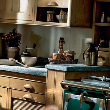 Green Vintage Stove Rustic & Industrial Kitchen Vintage Style Design By Darash