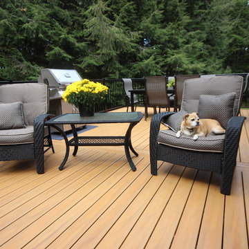 Some custom decks built by Hickory Dickory Decks using Armadillo decking.